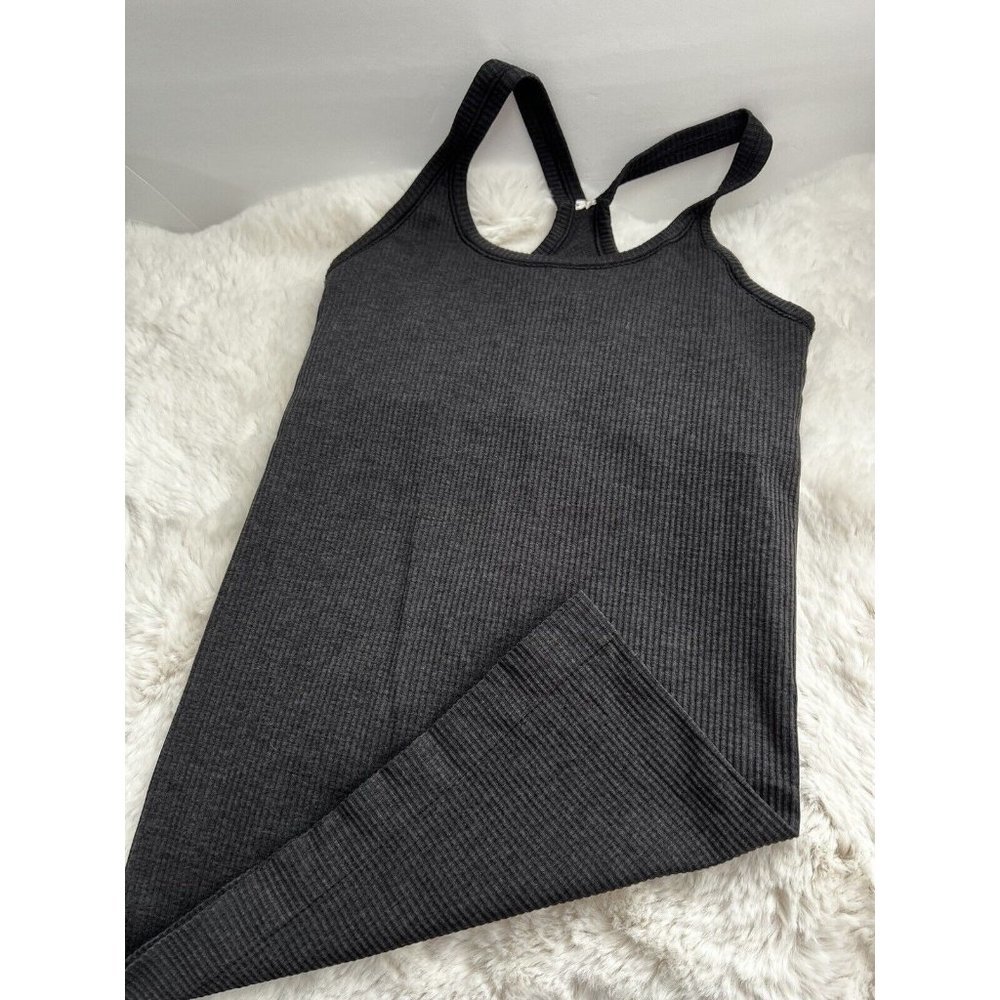 Lululemon Shirt Womens 6 Black Sleeveless Tank Top Athletic Workout Gym Ribbed
